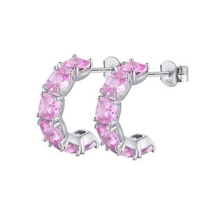 Stříbrné náušnice Brosway Fancy Vibrant Pink FVP10 pár + dárek zdarma