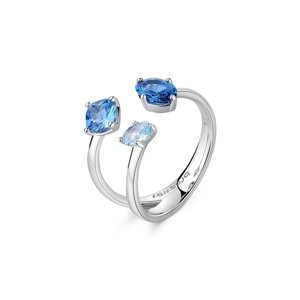 Stříbrný prsten s modrými zirkony Brosway Fancy Freedom Blue FFB10 + dárek zdarma