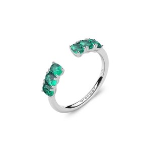 Stříbrný prsten se zelenými zirkony Brosway Fancy Life Green FLG10 + dárek zdarma
