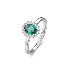 Stříbrný prsten se zeleným zirkonem Brosway Fancy Life Green FLG71 + dárek zdarma