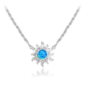 Dámský stříbrný náhrdelník s opálovým sluníčkem JMAS0185BN45