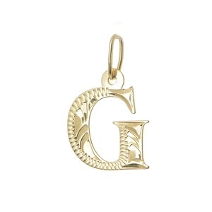 Přívěšek ze žlutého zlata písmeno G PA0064GF