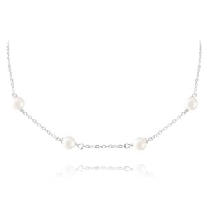 Stříbrný náhrdelník s přírodními perlami JMAS7029SN45