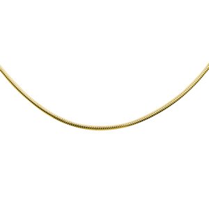 Klenoty Amber Stříbrný řetízek - lanko had žluté zlacení 45 cm