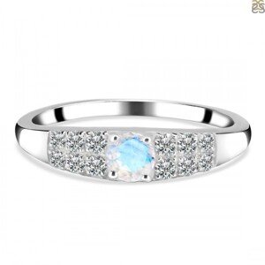 Klenoty Amber Luxusní stříbrný prsten s měsíčním kamenem a topazy Timeless Velikost: 57