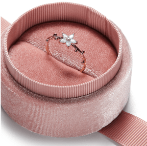 Luxusní dárková sametová krabička na prsten/ malé náušnice