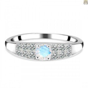 Klenoty Amber Luxusní stříbrný prsten s měsíčním kamenem a topazy Timeless Velikost: 54