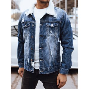 Modrá džínová bunda s beránkovým límcem TX4580 Velikost: M