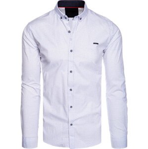 Bílá košile se vzory DX2525 Velikost: L