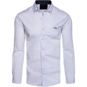 Bílá vzorovaná košile DX2533 Velikost: 3XL