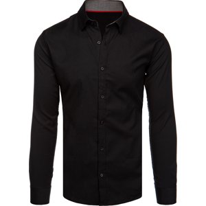 Černá jednobarevná košile DX2535 Velikost: 2XL