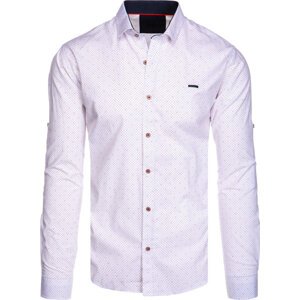 Bílá košile s jemným vzorem DX2537 Velikost: L