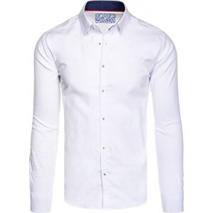 Bílá košile s jemnými modrými detaily DX2544 Velikost: L