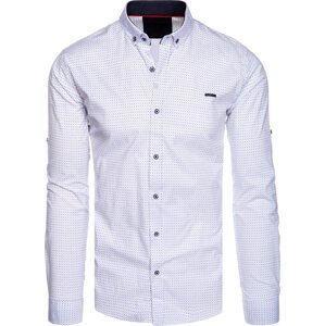 Bílá vzorovaná košile DX2558 Velikost: 2XL