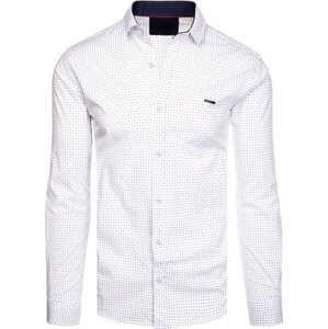 Bílá košile se vzorem DX2564 Velikost: L