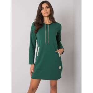 Tmavě zelené mikinové šaty RV-SK-6067.15X-dark green Velikost: S/M