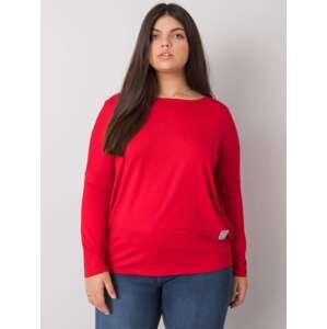 Červené volné basic tričko Paloma s dlouhým rukávem RV-BZ-3872.18-red Velikost: ONE SIZE