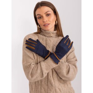 Tmavě modré elegantní rukavice AT-RK-238601.31P-dark blue Velikost: L/XL