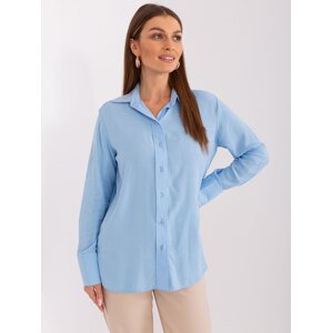 Světle modrá klasická košile s límečkem LK-KS-509094.93P-light blue Velikost: L/XL