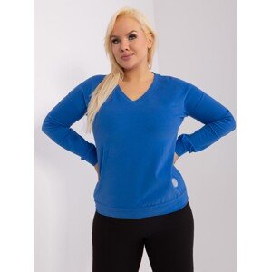 Modré tričko s výstřihem do V RV-BZ-9259.97-blue Velikost: ONE SIZE