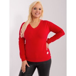 Červené tričko s výstřihem do V RV-BZ-9259.97-red Velikost: ONE SIZE