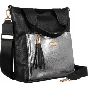 Peterson Černá shopper bag se stříbrnou kapsou CP204459 Black Velikost: ONE SIZE