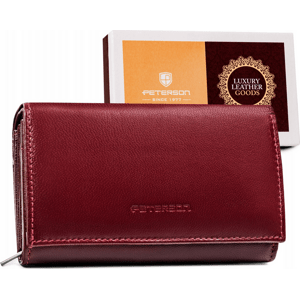 Peterson Bordó kožená peněženka Y340 [DH] PTN RD-22-GCL Velikost: ONE SIZE