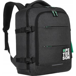 Peterson Černo-zelený sportovní batoh na notebook [DH] PTN PLG-01-T Velikost: ONE SIZE