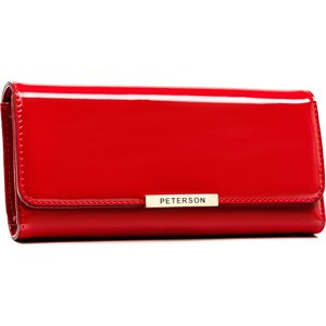 Peterson Červená lakovaná peněženka Y513 [DH] PTN 006-LAK Velikost: ONE SIZE
