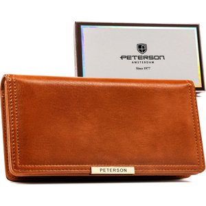 Peterson Hnědá velká peněženka Y531 [DH] PTN 005-F Velikost: ONE SIZE