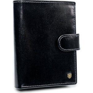 Pánská černá kožená peněženka Rovicky N62L-RVT BLACK Velikost: ONE SIZE