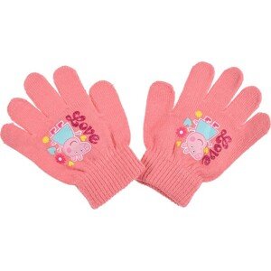 Peppa Pig světle růžové dívčí rukavice Velikost: ONE SIZE