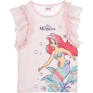 Světle růžové dívčí tričko Disney Princesses - Ariel Velikost: 104