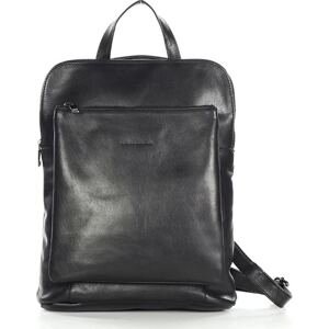 MARCO MAZZINI černý prostorný kožený batoh (VS60a) Velikost: ONE SIZE