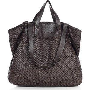 MARCO MAZZINI tmavě hnědá pletená shopper bag (v186e) Velikost: ONE SIZE