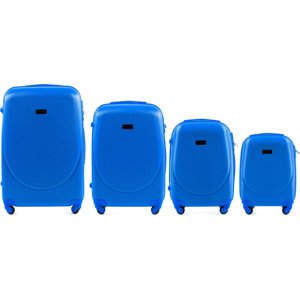 Modrá sada cestovních kufrů GOOSE K310,Wings, Middle blue Velikost: Sada kufrů