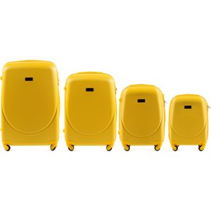 Sada žlutých cestovních kufrů GOOSE K310, Luggage 4 sets (L,M,S,XS) Wings, Yellow Velikost: Sada kufrů