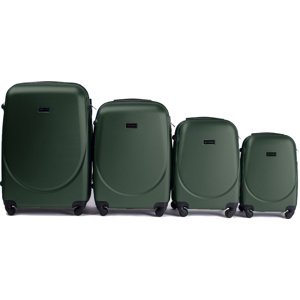 Tmavě zelená sada cestovních kufrů GOOSE 311, Luggage 4 sets (L,M,S,XS) Wings, Dark Green Velikost: Sada kufrů
