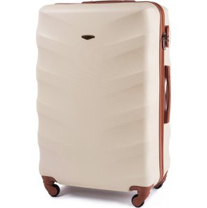 Smetanový skořepinový kufr ALBATROSS vel. L 402, Large travel suitcase Wings L, Dirty White Velikost: L