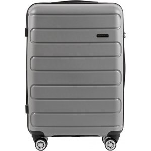 Šedý kufr s TSA zámkem vel. M IBIS DQ181-03, travel suitcase Wings M,Dark Grey- Polypropylene Velikost: M