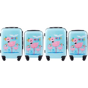 Sada 4 dětských kufrů - Flamingo PC-KD01, Wings 2S+2XS case set, UNICORN Velikost: Sada kufrů