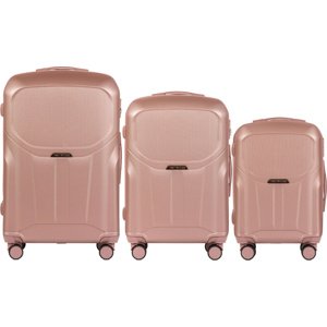 Rosegold sada cestovních kufrů PREDATOR PDT01-3. Luggage 3 sets (L,M,S) Wings, Rose Gold Velikost: Sada kufrů