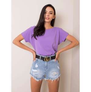 Fialové dámské tričko s výstřihem na zádech RV-TS-4662.14P-purple Velikost: S