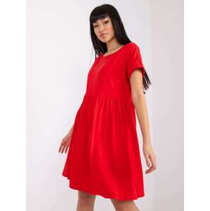 Červené dámské volné šaty RV-SK-5672.03P-red Velikost: L