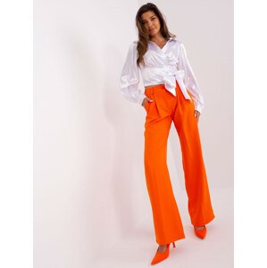 Oranžové elegantní kalhoty do zvonu LK-SP-509277.84-orange Velikost: 36
