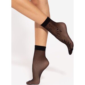Vzorované silonkové ponožky Gatta Trendy wz.13 20 den Velikost: UNI, Barva: Černá