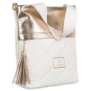 Rovicky bílo-zlatá shopper kabelka s prošíváním TDR21020 PIK_white/gold Velikost: ONE SIZE