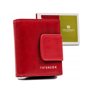 Peterson Malá dámská červená kožená peněženka Y174 [DH] PTN 42329-SG Velikost: ONE SIZE