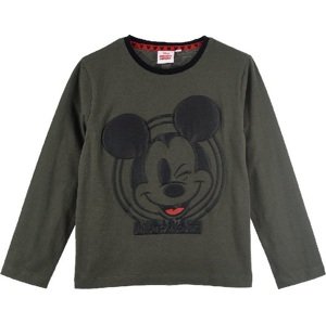 Khaki chlapecké tričko s dlouhým rukávem Mickey Mouse Velikost: 98