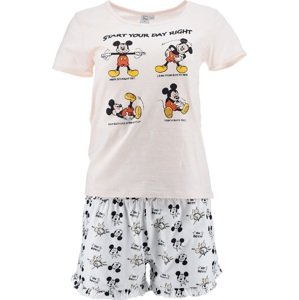 Mickey Disney Krémové dámské letní pyžamo Velikost: M